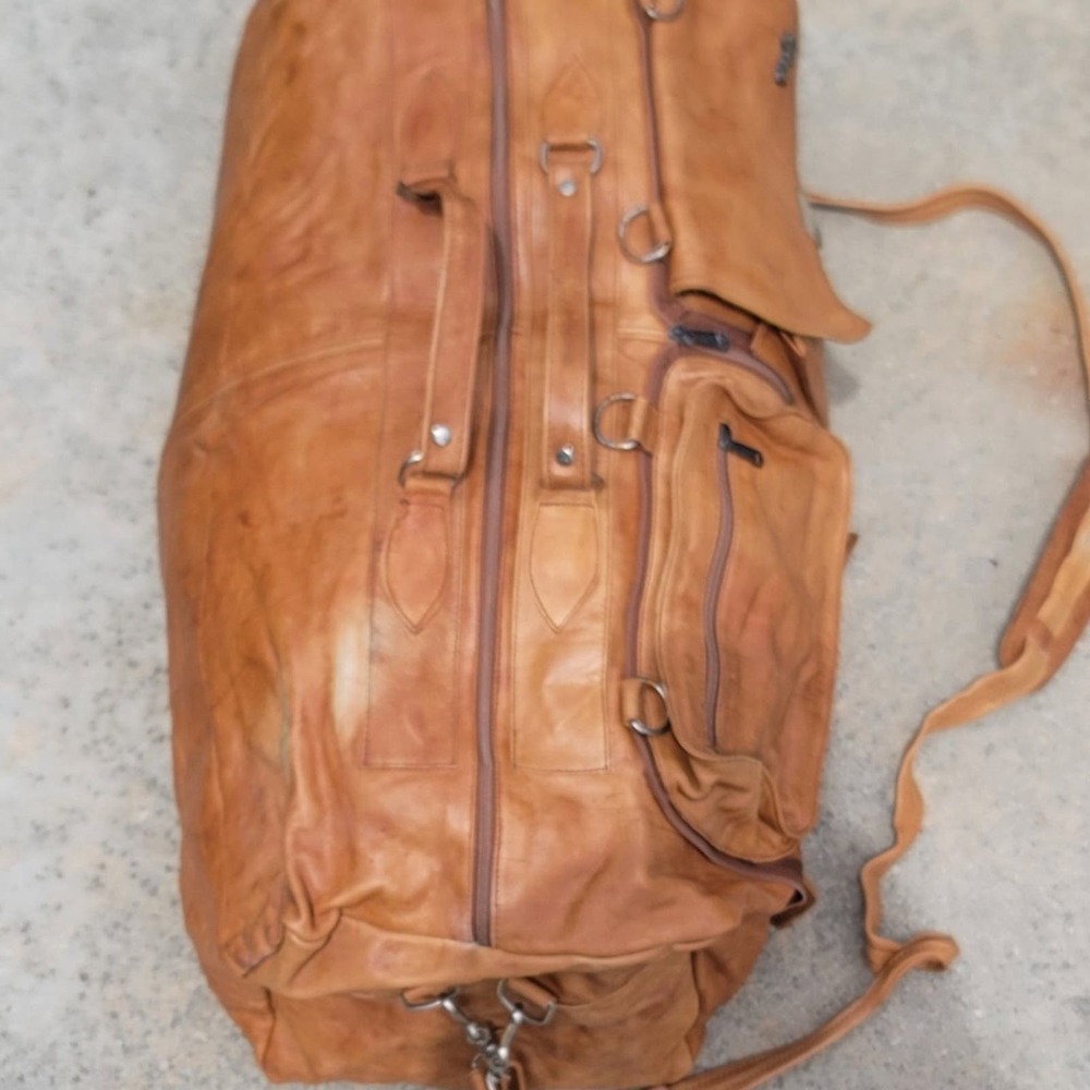 Vtg Karla Bolsas Leather Duffle Crossbody Bag Combo - Picture 4 of 12